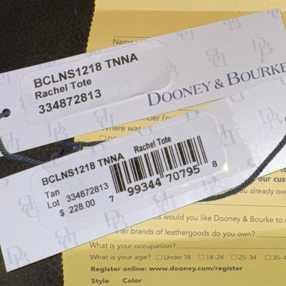 Dooney & Bourke Rachel Tote Tan MSRP $228 NWT Leather Shoulder Bag - Picture 11 of 11